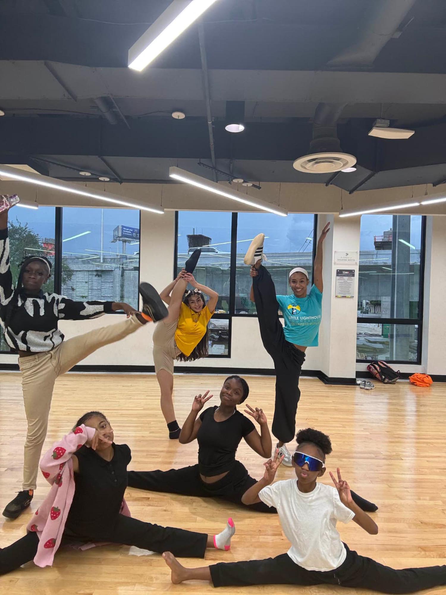 students in a dance studio